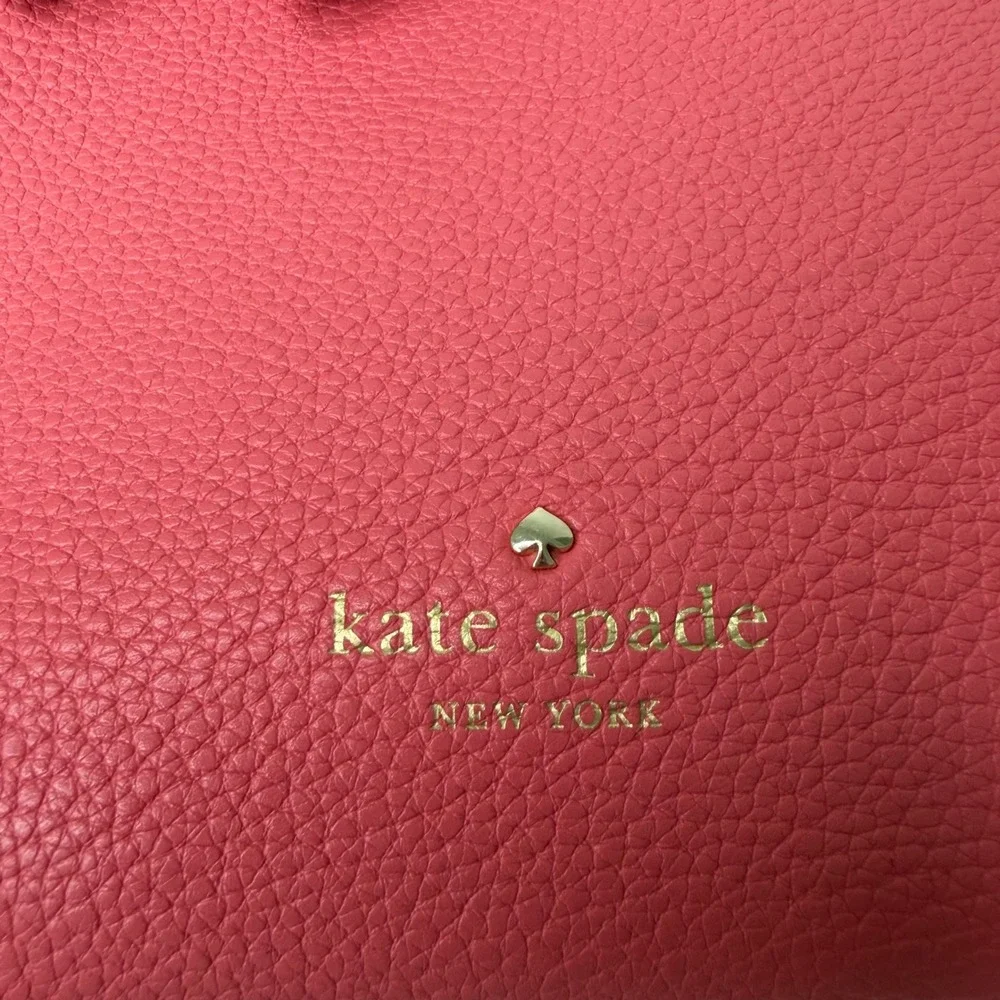 Kate Spade Hayes Street Satchel Pink Leather Bow Tassel‎ Crossbody Preppy Small